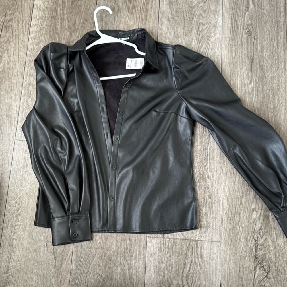 Black Faux Leather Jacket